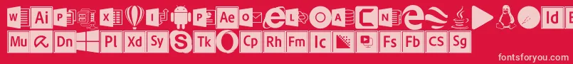 fuente Font Logos Programs – Fuentes Rosadas Sobre Fondo Rojo