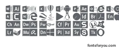 Schriftart Font Logos Programs