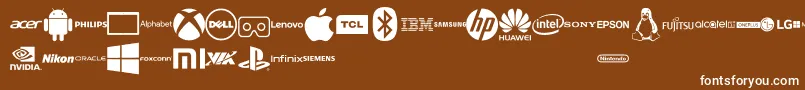 fuente Font Logos Technology – Fuentes Blancas Sobre Fondo Marrón