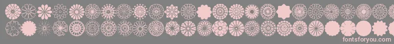 Fonte font shapes pro – fontes rosa em um fundo cinza