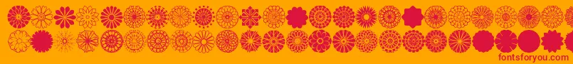 font shapes pro Font – Red Fonts on Orange Background