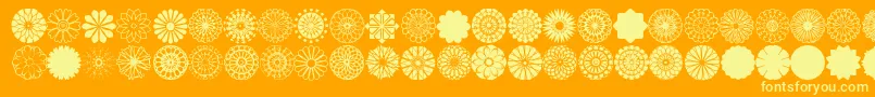 font shapes pro Font – Yellow Fonts on Orange Background