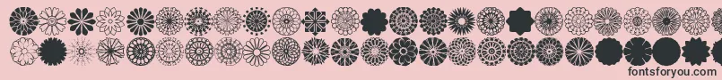 Fonte font shapes pro – fontes pretas em um fundo rosa