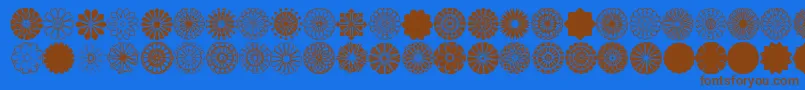 font shapes pro Font – Brown Fonts on Blue Background