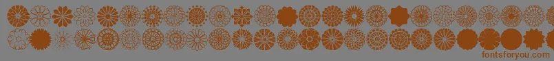 font shapes pro Font – Brown Fonts on Gray Background