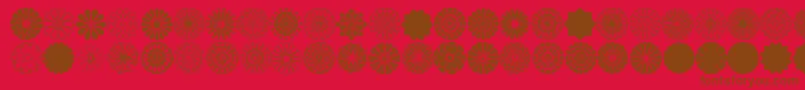 font shapes pro Font – Brown Fonts on Red Background
