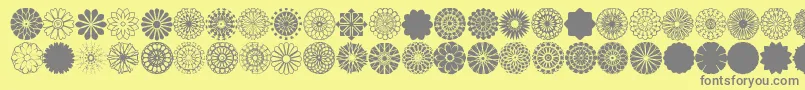 font shapes pro Font – Gray Fonts on Yellow Background
