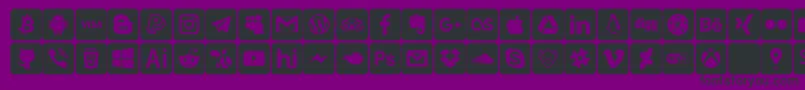 font social media Font – Black Fonts on Purple Background