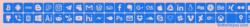 fuente font social media – Fuentes Azules Sobre Fondo Rosa