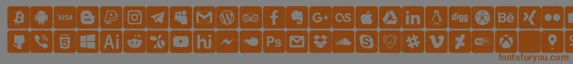 Fonte font social media – fontes marrons em um fundo cinza