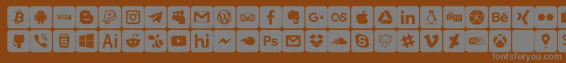 Fonte font social media – fontes cinzas em um fundo marrom