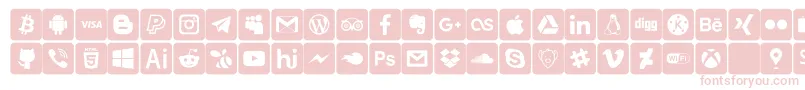 フォントfont social media – 白い背景にピンクのフォント