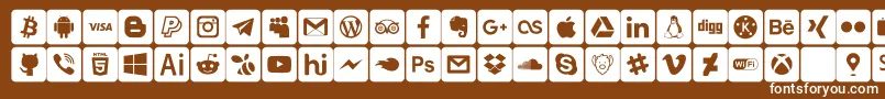 font social media Font – White Fonts on Brown Background