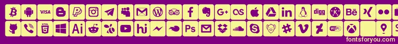 font social media Font – Yellow Fonts on Purple Background