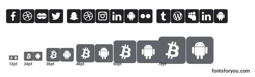 Размеры шрифта Font social media