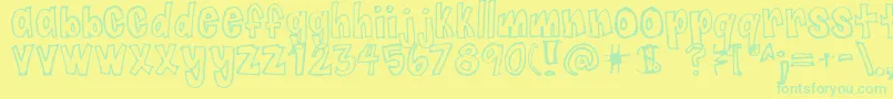 En savoir plus sur la police Jaggyfries Police Jaggyfries – polices vertes sur fond jaune