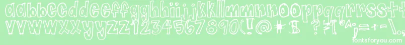 Jaggyfries Font – White Fonts on Green Background