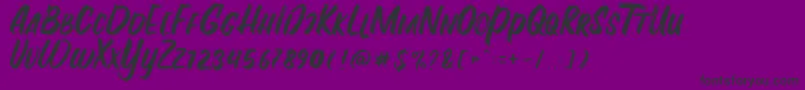 Fontania Font – Black Fonts on Purple Background