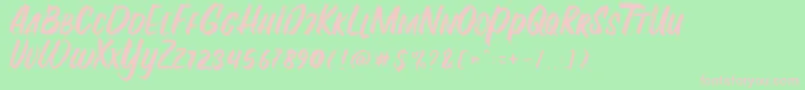 Fontania Font – Pink Fonts on Green Background