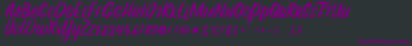 フォントFontania – 黒い背景に紫のフォント
