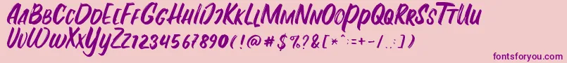 Fontania Font – Purple Fonts on Pink Background