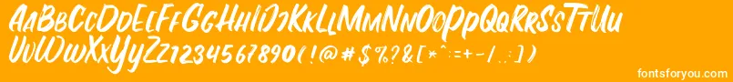 Fontania Font – White Fonts on Orange Background