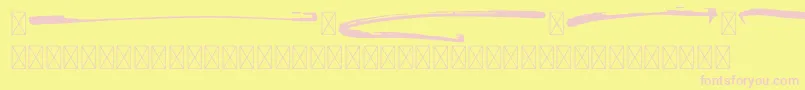 フォントFontaniaSwash – ピンクのフォント、黄色の背景