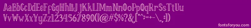 Fontastique Carved Font – Pink Fonts on Purple Background