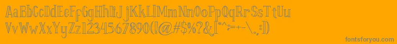 Fontastique Carved-Schriftart – Graue Schriften auf orangefarbenem Hintergrund