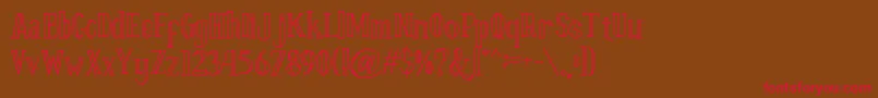 Fontastique Carved Font – Red Fonts on Brown Background