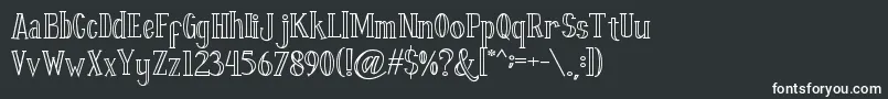 Fontastique Carved Font – White Fonts on Black Background
