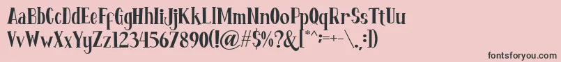 Fontastique-fontti – mustat fontit vaaleanpunaisella taustalla