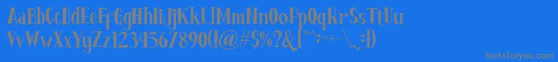Fontastique Font – Gray Fonts on Blue Background