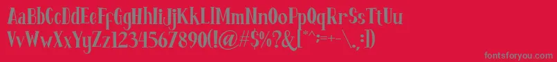 Fontastique Font – Gray Fonts on Red Background