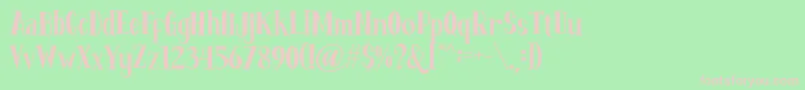 Fontastique-Schriftart – Rosa Schriften auf grünem Hintergrund