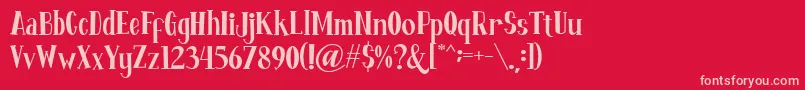 Шрифт Fontastique – розовые шрифты на красном фоне