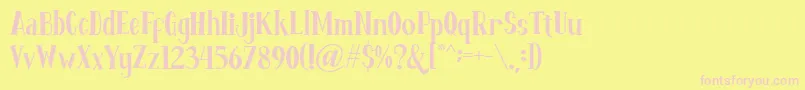 Fontastique Font – Pink Fonts on Yellow Background