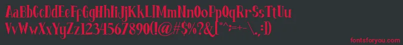 Fontastique Font – Red Fonts on Black Background