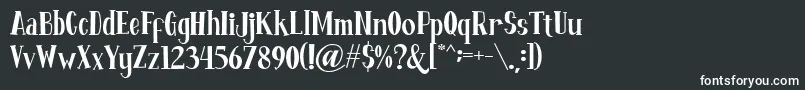Шрифт Fontastique – белые шрифты на чёрном фоне