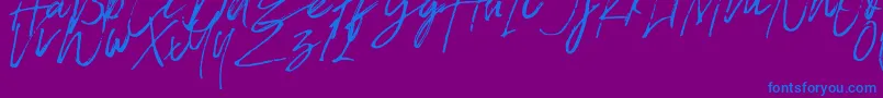 FontBlade Font – Blue Fonts on Purple Background