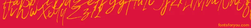 FontBlade Font – Orange Fonts on Red Background