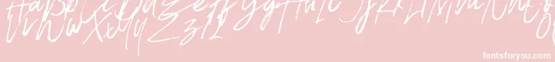 FontBlade-Schriftart – Weiße Schriften auf rosa Hintergrund