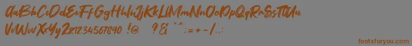 Weitere Informationen zur Fontbliz Free-Schriftart Fontbliz Free-Schriftart – Braune Schriften auf grauem Hintergrund