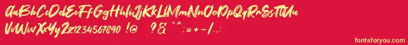 Fontbliz Free Font – Yellow Fonts on Red Background