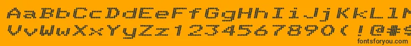 TelidoninkexhvItalic-Schriftart – Schwarze Schriften auf orangefarbenem Hintergrund