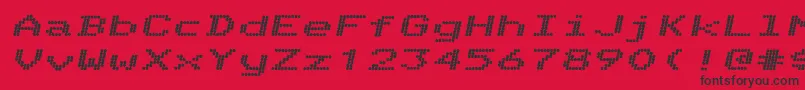 TelidoninkexhvItalic Font – Black Fonts on Red Background