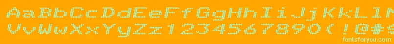 TelidoninkexhvItalic Font – Green Fonts on Orange Background