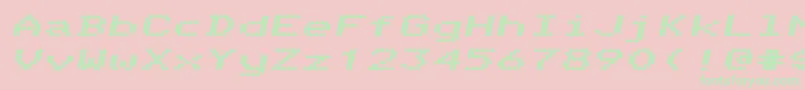 TelidoninkexhvItalic Font – Green Fonts on Pink Background