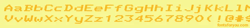 TelidoninkexhvItalic Font – Orange Fonts on Yellow Background