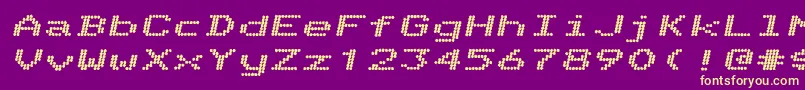 TelidoninkexhvItalic Font – Yellow Fonts on Purple Background